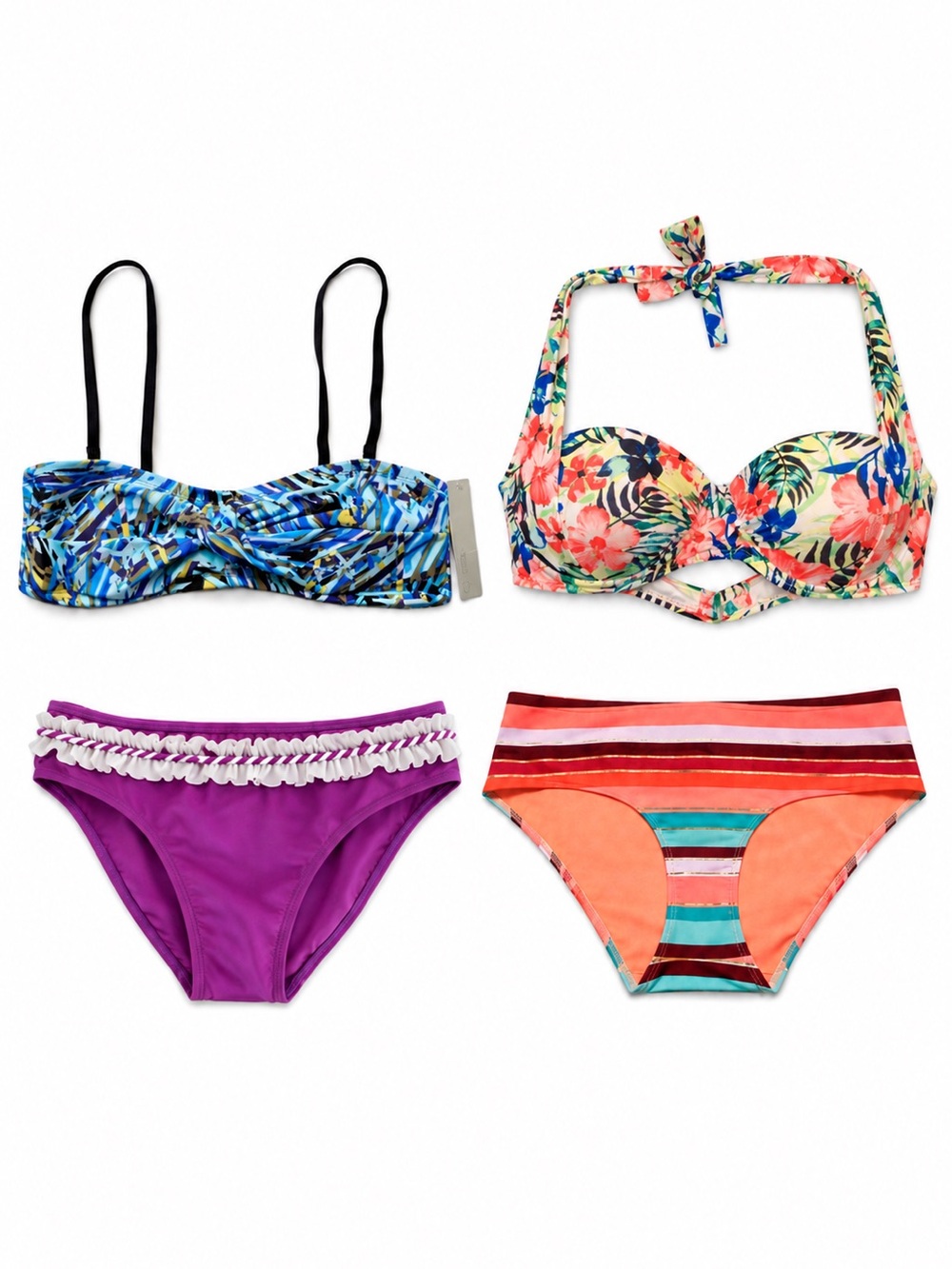 4 Piece Bikini Swim Bundle - Dead-stock Body ID Aerie – Size Medium NWT/EUC